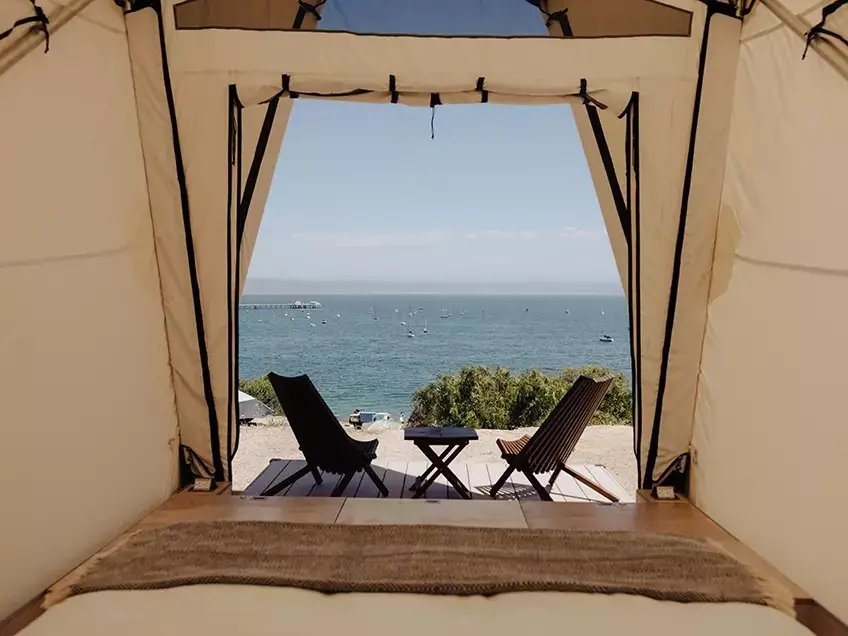 San Diego Magazine Features Flying Flags Avila Beach in “10 Places to Go Glamping in California”